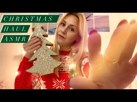 ASMR HOLIDAY HAUL 🎄 Gentle Up Close Personal Attention & Merry, Cozy Vibes for Sleep & Relaxation