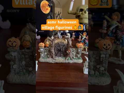 asmr halloween village figurines 🎃🧟‍♀️ #whispering #tapping