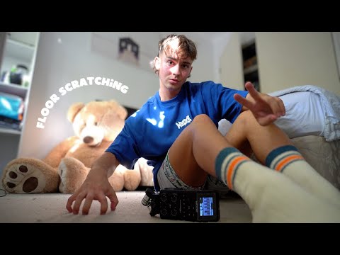 ASMR Fast Aggressive Floor Scratching, *tapping, rubbing w- Body Triggers🦶🏼