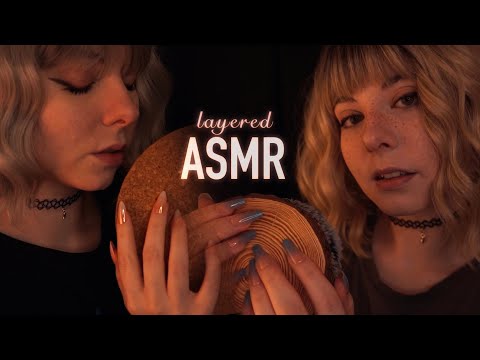 layered ASMR | Gentle Tapping & Sleepy Whispering - Shushing, Blue Yeti, Fireplace Ambience