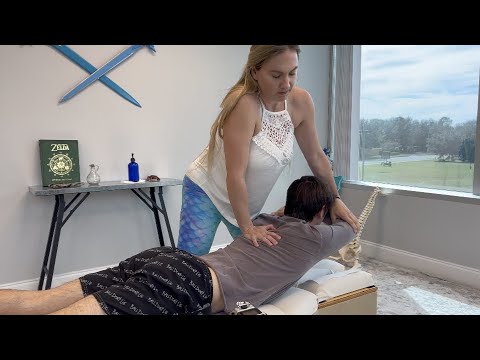 She Bent him in HALF to Release all the DEEP Back CRUNCHES