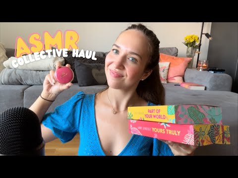 ASMR Collective Haul part 2 💕 | books, makeup & more (Tapping, Scratching, Whispering)