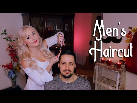 [ASMR] Real Men's Haircut, Scissor Sounds, Whisper