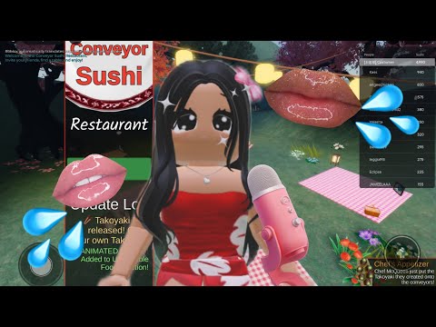 ROBLOX ASMR SUSHI CONVEYOR BELT!!!!( ≧∀≦)ノ mouthsounds n keyboard typing 
