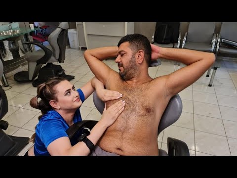 💈SPECIAL ASMR MASSAGE & SCRATCHING TREATMENT by FEMALE BARBER | DEEP RELAX