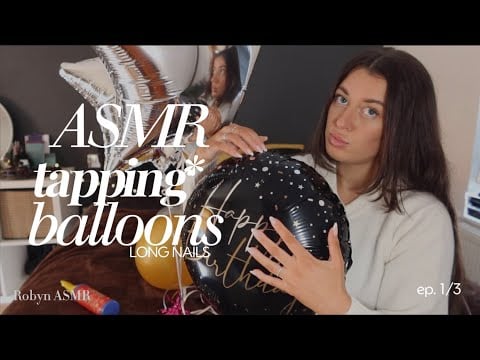 ASMR Long Nails Tapping on Balloons 🎈| Satisfying Sounds & Gentle Pops