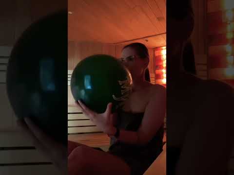 Blowing Balloon in the Sauna #asmr #balloon #sauna #blowing