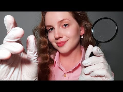 ASMR Face Exam in Gloves. No Talking