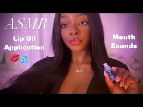 ASMR | Lip Oil Application 🤍 (With Lots of Mouth Sounds 💋💦)