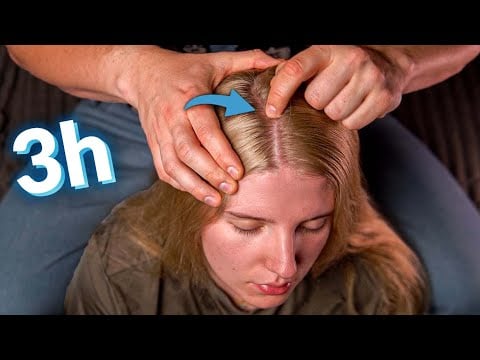 ASMR | 3 Hours of Scalp Massage & Scratching for Deep Sleep 💤 (No Talking)