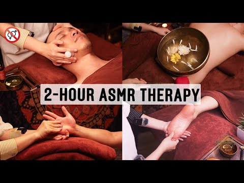 Fall Asleep Fast 😴  2 Hour ASMR Massage & Reflexology with Relaxing Deep Sleep Music