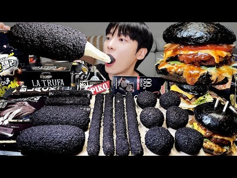 ASMR MUKBANG | 직접 만든 갤럭시 꿀젤리 블랙 디저트 아이스크림 먹방 & 레시피 DESSERT GALAXY HONEY JELLY CANDY
