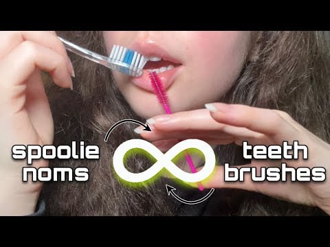 MOUTH SOUNDS FUSION | SPOOLIE NOMS ♾️ TEETH BRUSHING