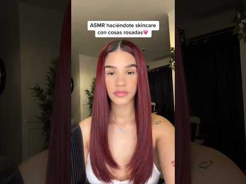 Asmr haciéndote un skincare solo con cosas rosada 💗 #skincareasmr