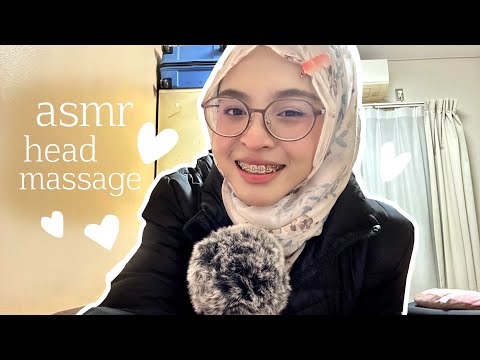 ASMR | giving you head massage and whispering in your ears for relaxation 💆‍♀️✨ (malay+english)