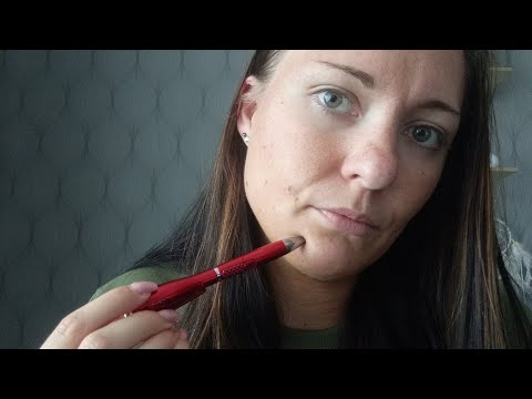 ASMR- Soft spoken tracing my face