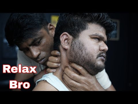 Very Relaxing Very Satisfying ASMR Indian Barber Head Massage | Head Scratching And Tapping ASMR