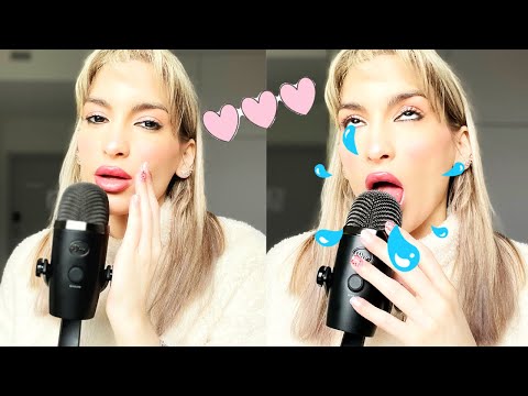 ASMR | SALIVA STRINGS | MIC LICKING | MIC SCRATCHING | HEAVY BREATHING | KISS WHISPERING 🖤🇧🇪🇺🇸