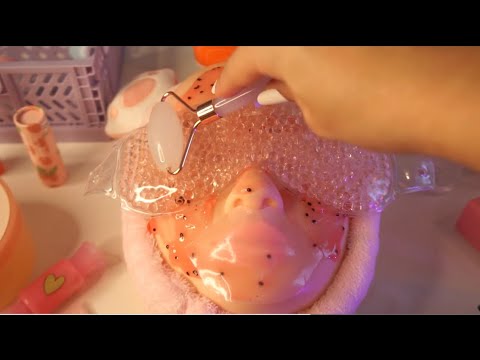 🍉ASMR Skincare on Mannequin (Layered Sounds) #asmr #skincare
