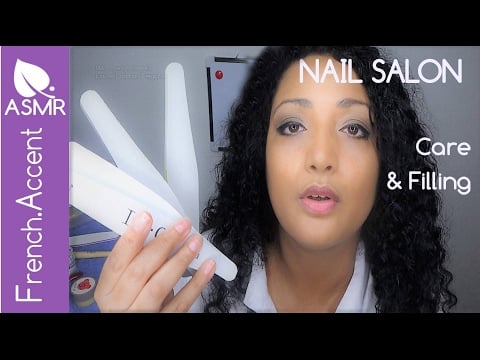 Show me your nails! ASMR Nail care & filling salon *Scratching sounds [french accent asmr]