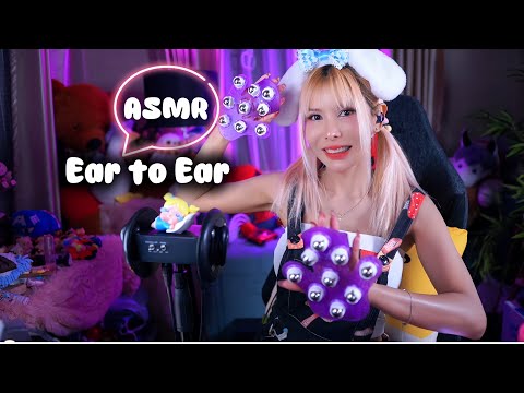 ASMR relaxing an ear triggers ≽^•༚•🎀≼