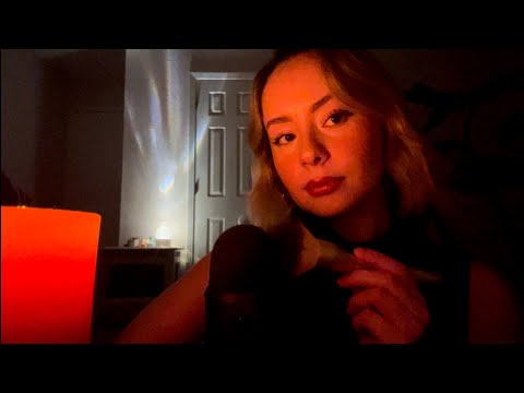 ASMR Whispered Affirmations & Mic Brushing (relax with me)