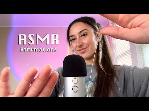 ASMR positive affirmations for sleep ✮ personal attention, mic sounds, hand movements, whispering ✮