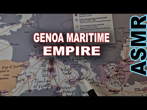 ASMR History: The Genoese Maritime & Commercial Empire | ASMR map tracing + facts