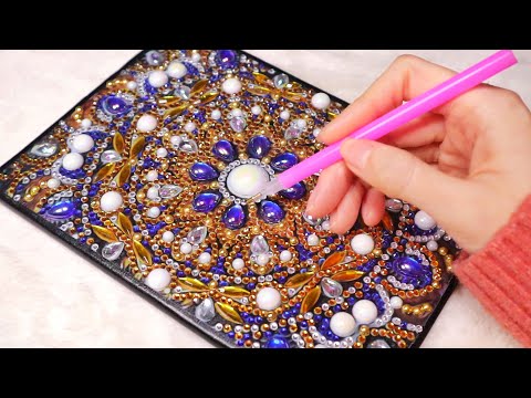 【ASMR/囁き】キラキラビーズでアートが出来る💎ダイヤモンドアートを作る音 Diamond Painting［作業動画］