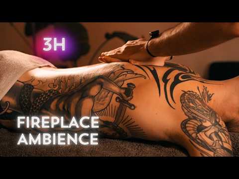 Fall Asleep to This Back & Neck ASMR Massage with Relaxing Fireplace Ambience Sounds