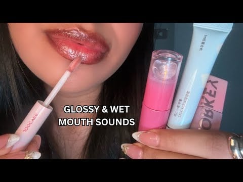 ASMR~ TINGLY Lipgloss Application w/ WET Mouth Sounds 💋 Ft. Shein 