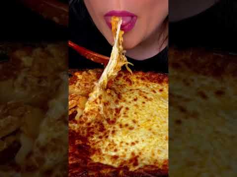 Extremely Cheesy Lasagna #shorts #asmr