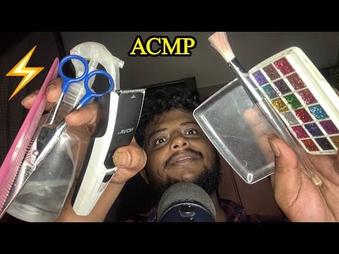 ASMR Fast And Aggressive Doing Your Makeup 💄 || ASMR Haircut Roleplay ⚡️