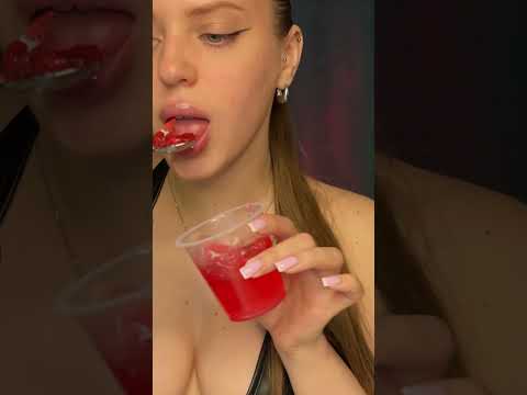 Jelly with Fruits | ASMR with Chuckling Sounds