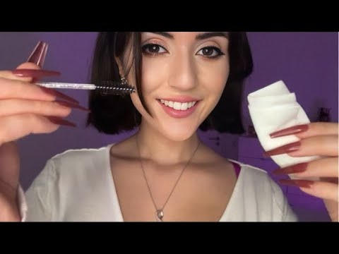 The new girl does your eyebrows 🤭 #asmr #asmrmakeup # ...