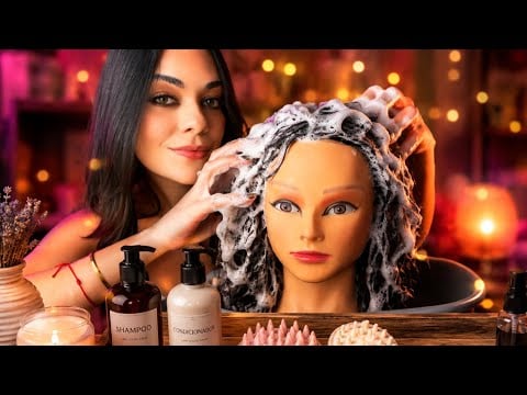ASMR: Lavando E Hidratando Seu Cabelo Até Você Dormir Profundamente 🚿🫧😴