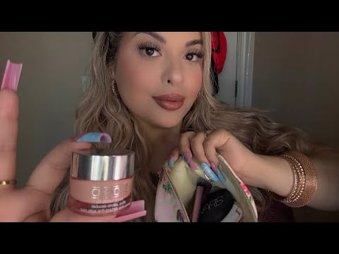 ASMR Summer “No Makeup” Makeup Look! 💄 Rummaging, Chatting, & Gum Chewing