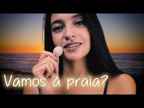 [ASMR] Refúgio na Praia 🏖 Cuidados de Verão: Protetor Solar, Areia, Conchas, Conversa, Sons de Mar