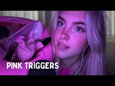 ASMR no talking | pink triggers only 🩷