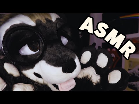 [Furry ASMR] Brushing Your Face and Pampering You 🤍 | Fursuit Tingles | Visual Triggers and More...