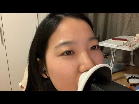ASMR ear licking oops it's mono