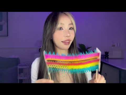 ASMR｜专注力测试👂听力版（敲击触发）这个声音👀一共出现了几次🧐？（一个自己把刘海儿剪毁了的小女孩留下悔恨的泪水😿）#ASMR#专注力测试 #听力测试助眠 #敲击音助眠 #解压声控
