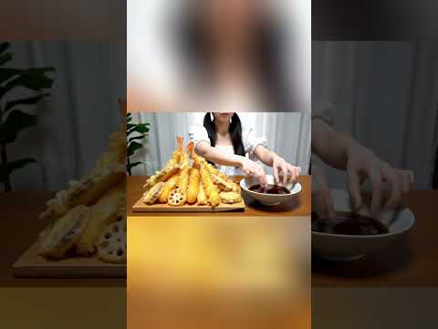 Japanese Tempura Platter #asmrsounds #eatingsounds #mukbang