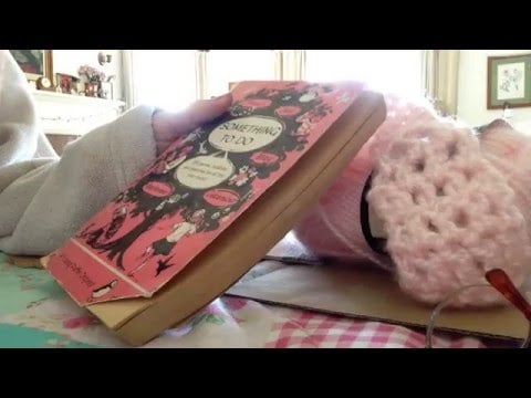 ASMR - Vintage activity book; whispered reading and comments (February)