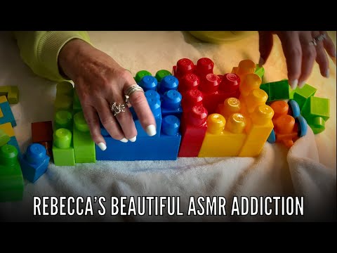 Plastic Blocks ASMR! (Whispered w/gum version) Nostalgic playtime