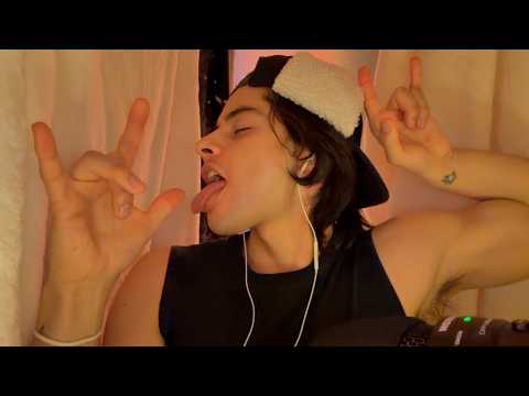 ASMR spit painting and mouth sounds