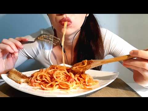 ASMR | Eating Spaghetti Pomodoro | No Talking | Lady M. ASMR