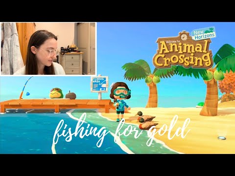 Fishing for gold… ASMR Gameplay Animal Crossing New Horizons 🌱