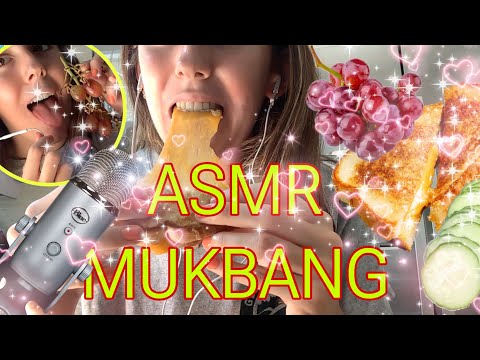 ASMR LUNCH MUKBANG🥪🥒🍇🫧#asmr #asmrsounds #mukbang #tingles #new #tiktok #lunch #yummy