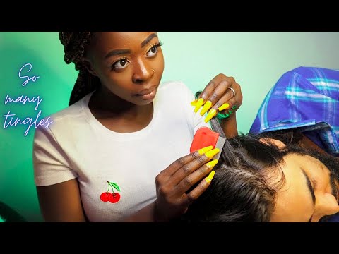 {ASMR} Super ATTENTIVE Scalp Lice Check-up & Picking
